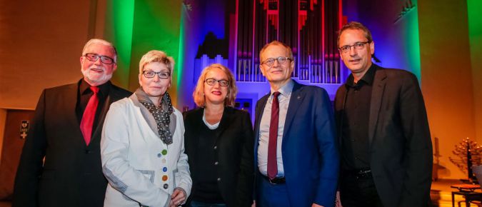 Prof. Dr. Gerhard K. Schäfer, Carina Gödecke, Barbara Montag, Ulrich Lilie, Ulf Schlüter (v.l.)