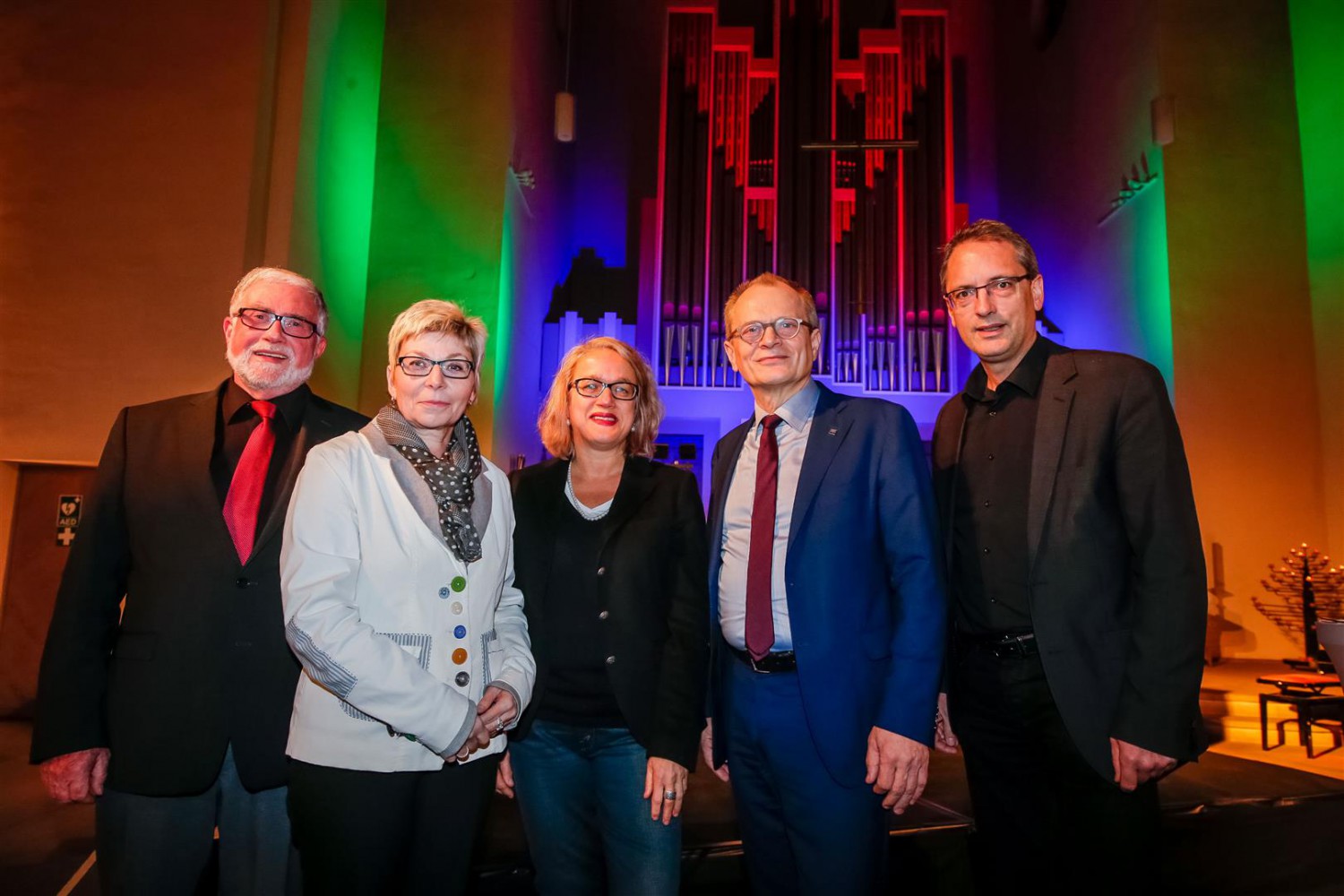 Prof. Dr. Gerhard K. Schäfer, Carina Gödecke, Barbara Montag, Ulrich Lilie, Ulf Schlüter (v.l.)